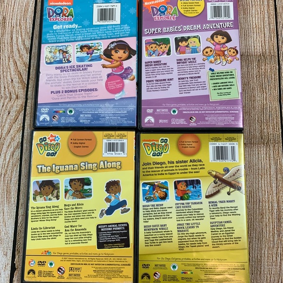Nick Jr Dora The Explorer & Go Diego Go DVDS Bundle - Picture 2 of 3